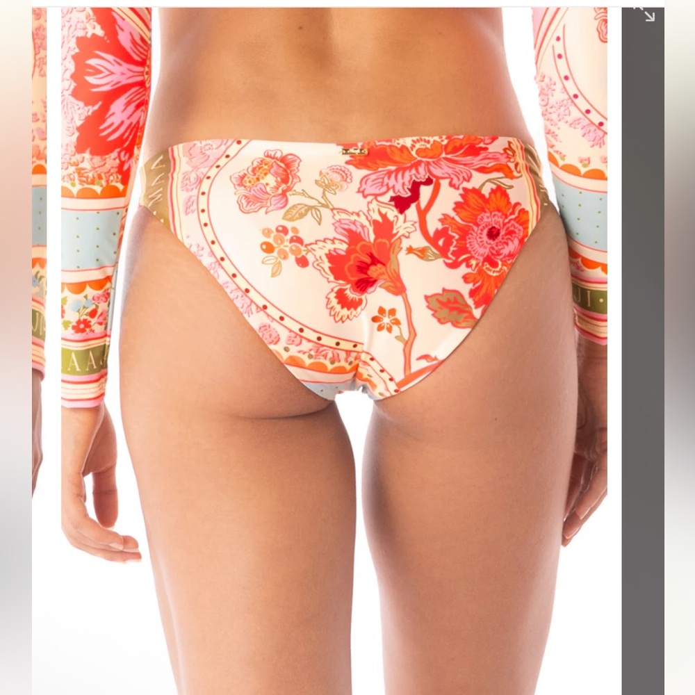 NWT MAAJI Floral Groove Flirt Low Rise Thin Side Bikini Bottom - Picture 5 of 6